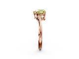 Rose gold Fancy Yellow Heart  Cut Solitaire Twist Band Ring with Four-Prong Setting_22