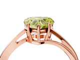 Rose gold Fancy Yellow Heart  Cut Solitaire Twist Band Ring with Four-Prong Setting_24