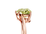Rose gold Fancy Yellow Heart  Cut Solitaire Twist Band Ring with Four-Prong Setting_25