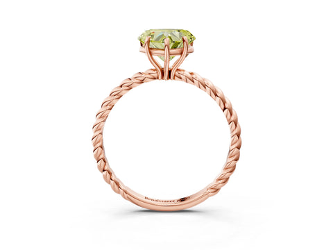 Rose gold Fancy Yellow Heart Cut Solitaire Twisted Band 4-Prong Ring_3