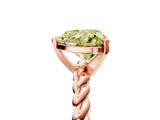 Rose gold Fancy Yellow Heart  Cut Solitaire Twisted Band with Four-Prong Setting_105