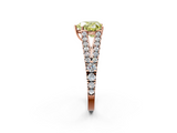 Rose gold Fancy Yellow Heart  Cut Split Shank Pave Diamond Engagement Ring with Four-Prong Setting_26