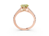 Rose gold Fancy Yellow Heart  Cut Split Shank Pave Diamond Engagement Ring with Four-Prong Setting_27