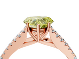 Rose gold Fancy Yellow Heart  Cut Split Shank Pave Diamond Engagement Ring with Four-Prong Setting_28