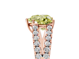 Rose gold Fancy Yellow Heart  Cut Split Shank Pave Diamond Engagement Ring with Four-Prong Setting_29