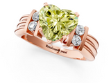 Rose gold Fancy Yellow Heart  Cut Three-Stone Channel Set Ring with Bar Prongs_29