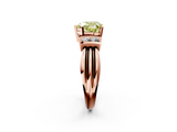 Rose gold Fancy Yellow Heart  Cut Three-Stone Channel Set Ring with Bar Prongs_30