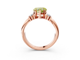 Rose gold Fancy Yellow Heart  Cut Three-Stone Channel Set Ring with Bar Prongs_31