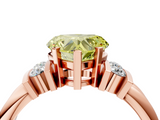 Rose gold Fancy Yellow Heart  Cut Three-Stone Channel Set Ring with Bar Prongs_32