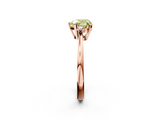 Rose gold Fancy Yellow Heart  Cut Three-Stone Solitaire Ring with Round Accent Diamonds and Four-Prong Setting_22