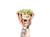 Rose gold Fancy Yellow Heart  Cut Twist Band Solitaire Diamond Ring with Pavé Setting_8