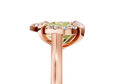 Rose gold Fancy Yellow Heart  Diamond Cluster Halo Solitaire with Four-Prong Setting_82