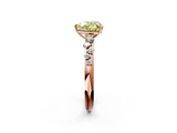 Rose gold Fancy Yellow Heart  Diamond Cluster Prong-Set Solitaire Ring_26