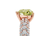 Rose gold Fancy Yellow Heart  Diamond Pavé Band Solitaire Ring with Four-Prong Setting_54