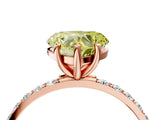 Rose gold Fancy Yellow Heart  Diamond Pavé Band with Six-Prong Setting_31