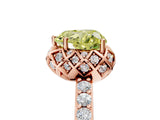 Rose gold Fancy Yellow Heart  Diamond Solitaire Ring with Shared Prong Pavé Band_59