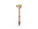 Rose gold Fancy Yellow Heart  Diamond Solitaire with Pave Band and Six-Prong Setting_22