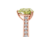 Rose gold Fancy Yellow Heart  Diamond Solitaire with Pave Band and Six-Prong Setting_25