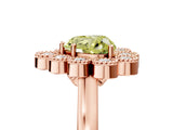 Rose gold Fancy Yellow Heart  Halo Diamond Cluster Engagement Ring with Milgrain Bezel Setting and Solitaire Band_80