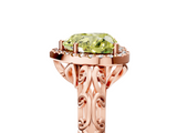 Rose gold Fancy Yellow Heart  Halo Diamond Engagement Ring with Intricate Filigree Band and Four-Prong Setting_42