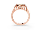 Rose gold Fancy Yellow Heart  Halo Diamond Engagement Ring with Split Shank and Four-Prong Setting_46