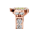 Rose gold Fancy Yellow Heart  Halo Diamond Engagement Ring with Split Shank and Four-Prong Setting_48