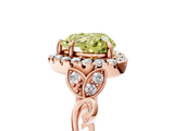 Rose gold Fancy Yellow Heart  Halo Diamond Engagement Ring with Vintage-Inspired Band and Four-Prong Setting_8