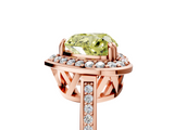 Rose gold Fancy Yellow Heart  Halo Diamond Ring with Split Shank and Four-Prong Setting_50