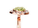Rose gold Fancy Yellow Heart  Halo Diamond Solitaire with Pavé Band and Four-Prong Setting_77