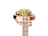 Rose gold Fancy Yellow Heart  Halo Pavé Diamond Engagement Ring with Bezel Setting_25