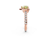 Rose gold Fancy Yellow Heart  Halo Pavé Diamond Engagement Ring with Four-Prong Setting_28