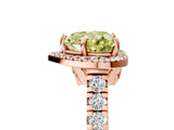 Rose gold Fancy Yellow Heart  Halo Pavé Diamond Engagement Ring with Four-Prong Setting_31