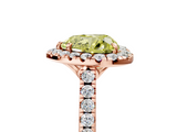 Rose gold Fancy Yellow Heart  Halo Pavé Diamond Engagement Ring with Four-Prong Setting_8