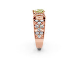 Rose gold Fancy Yellow Heart  Halo Pave Diamond Engagement Ring with Milgrain Detailing_51