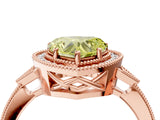 Rose gold Fancy Yellow Heart  Halo Round Diamond Milgrain Pave Engagement Ring_7