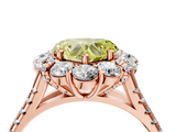 Rose gold Fancy Yellow Heart  Halo Split Shank Diamond Engagement Ring with Pave Band and Four-Prong Setting_58
