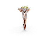 Rose gold Fancy Yellow Heart  Halo Split Shank Diamond Engagement Ring with Prong Setting_22