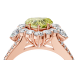 Rose gold Fancy Yellow Heart  Halo Split Shank Diamond Engagement Ring with Prong Setting_24