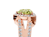 Rose gold Fancy Yellow Heart  Halo Split Shank Diamond Ring with Four-Prong Setting_37