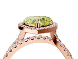 Rose gold Fancy Yellow Heart  Halo Split Shank Diamond Ring with Pavé Setting_30