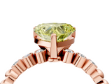 Rose gold Fancy Yellow Heart  Solitaire Bezel Accent Diamond Engagement Ring with Beaded Band and Four-Prong Setting_28