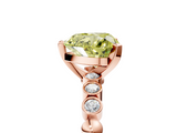 Rose gold Fancy Yellow Heart  Solitaire Bezel Accent Diamond Engagement Ring with Beaded Band and Four-Prong Setting_29
