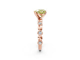 Rose gold Fancy Yellow Heart  Solitaire Bezel-Set Diamond Ring with Beaded Band and Four-Prong Setting_34