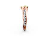 Rose gold Fancy Yellow Heart  Solitaire Bezel-Set Diamond Ring with Channel-Set Band_39