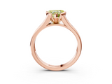 Rose gold Fancy Yellow Heart  Solitaire Bezel-Set Diamond Ring with Channel-Set Band_40