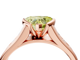 Rose gold Fancy Yellow Heart  Solitaire Bezel-Set Diamond Ring with Channel-Set Band_41