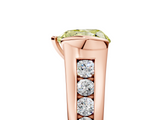 Rose gold Fancy Yellow Heart  Solitaire Bezel-Set Diamond Ring with Channel-Set Band_42