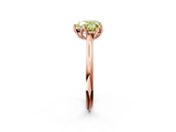 Rose gold Fancy Yellow Heart  Solitaire Cathedral Diamond Ring with Six-Prong Setting_18