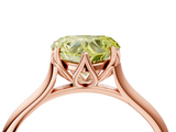 Rose gold Fancy Yellow Heart  Solitaire Cathedral Diamond Ring with Six-Prong Setting_20