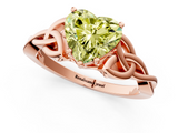 Rose gold Fancy Yellow Heart  Solitaire Celtic Knot Engagement Ring with Four-Prong Setting_42